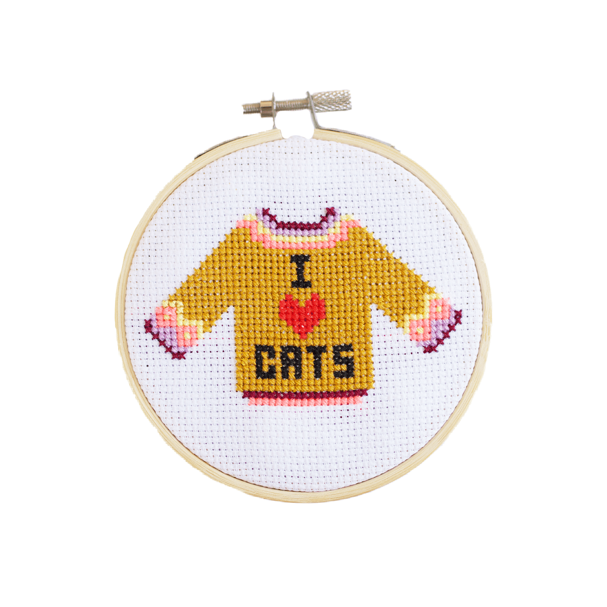Cotton Clara I Love Cats Cross Stitch Kit