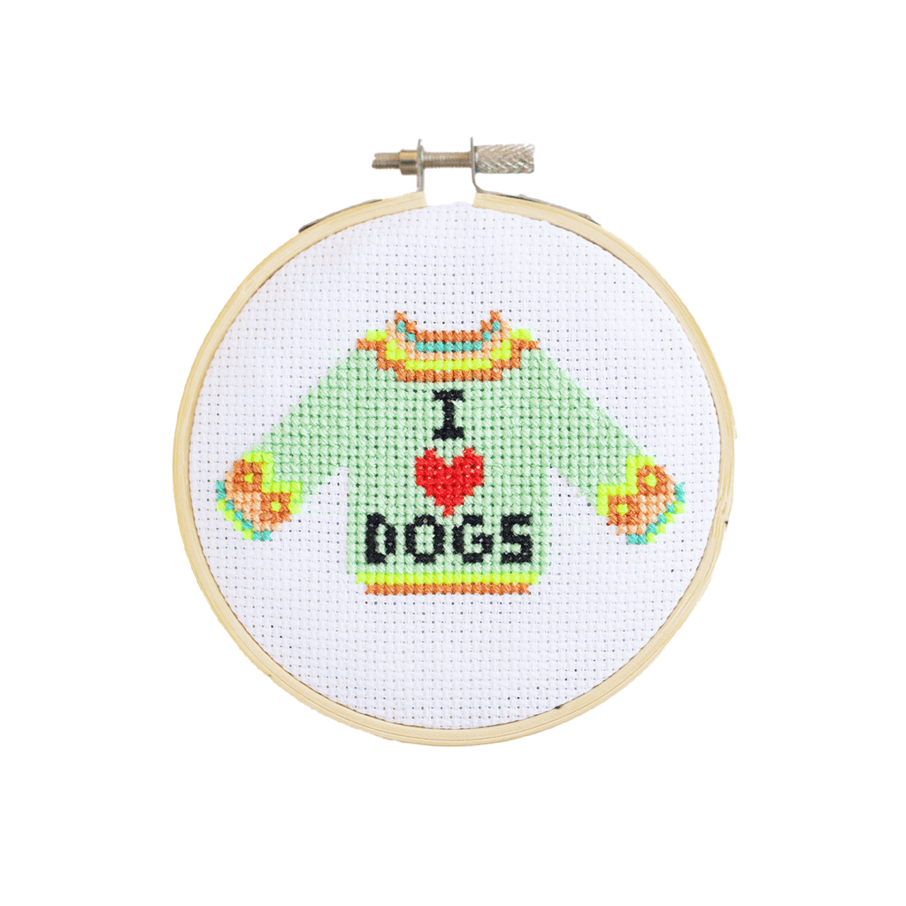 Cotton Clara I Love Dogs Cross Stitch Kit