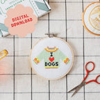 Cotton Clara I Love Dogs Mini Cross Stitch PDF Pattern – Instant Download