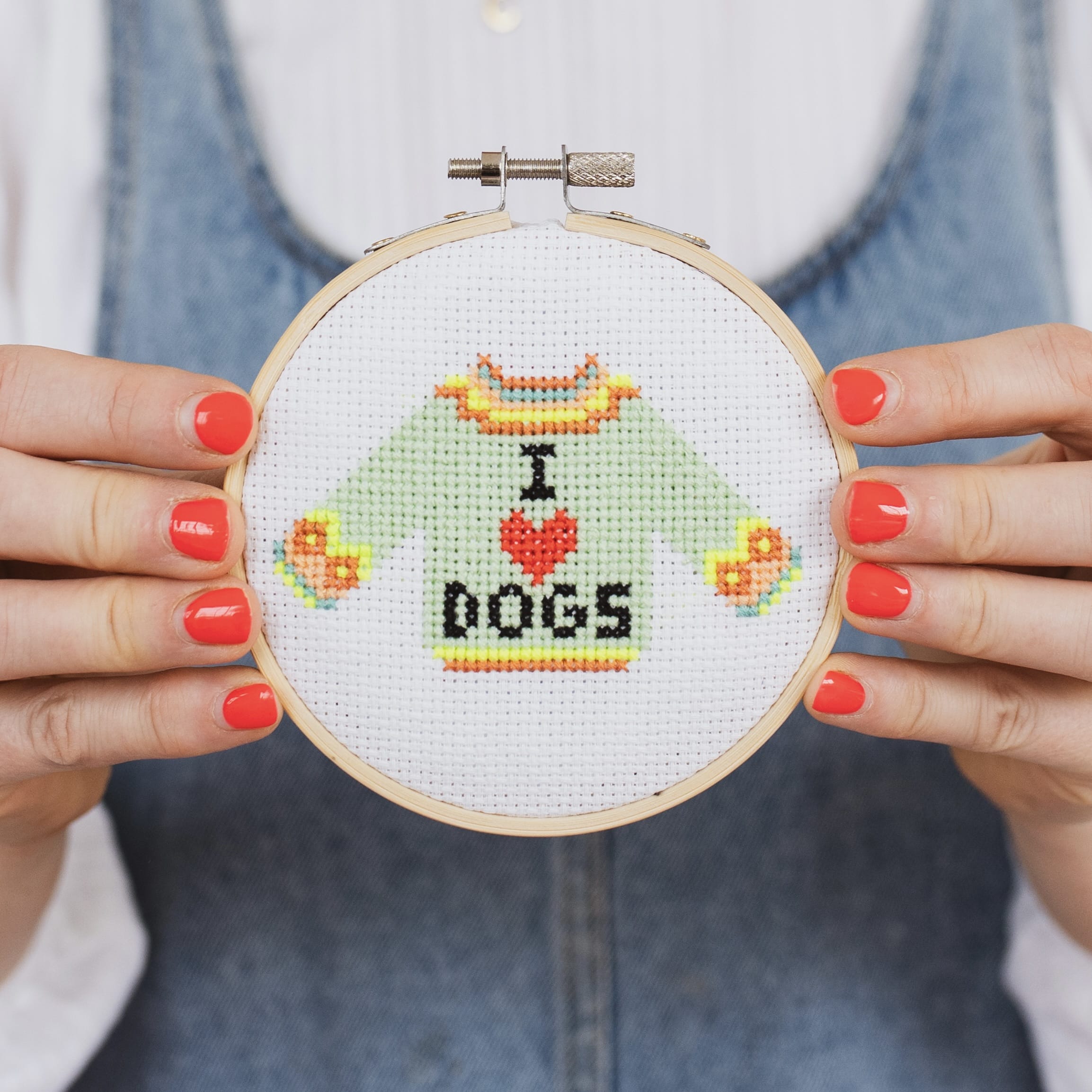 Cotton Clara I Love Dogs Mini Cross Stitch PDF Pattern – Instant Download