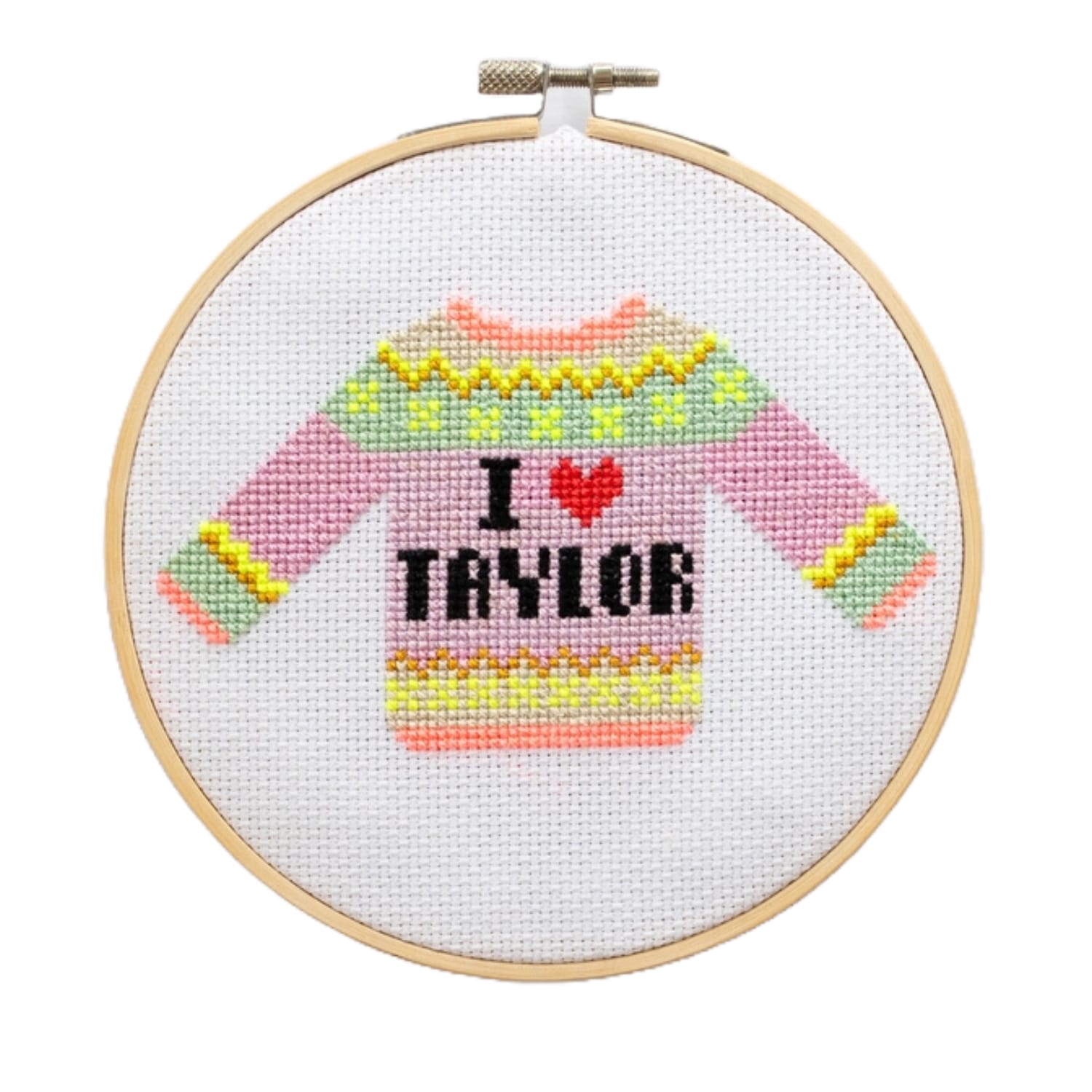 Cotton Clara I Love Taylor Cross Stitch Kit - Lilac