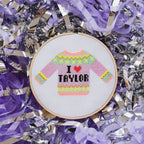 Cotton Clara I Love Taylor Mini Cross Stitch PDF Pattern – Instant Download