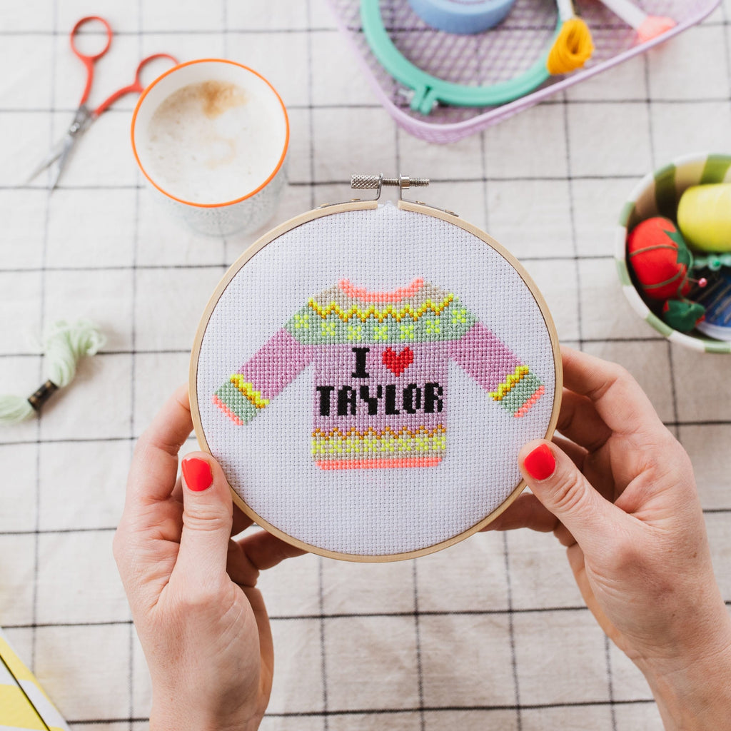 Cotton Clara I Love Taylor Mini Cross Stitch PDF Pattern – Instant Download