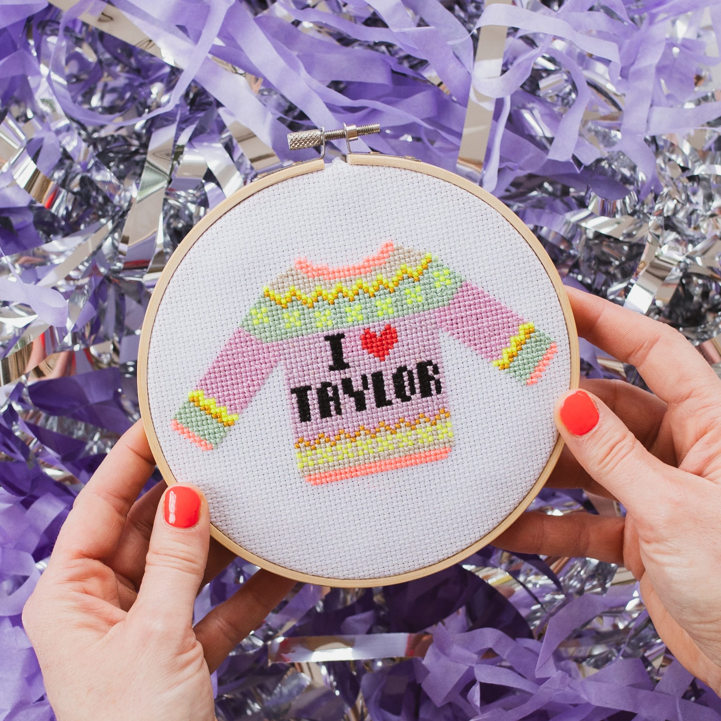 Cotton Clara I Love Taylor Mini Cross Stitch PDF Pattern – Instant Download