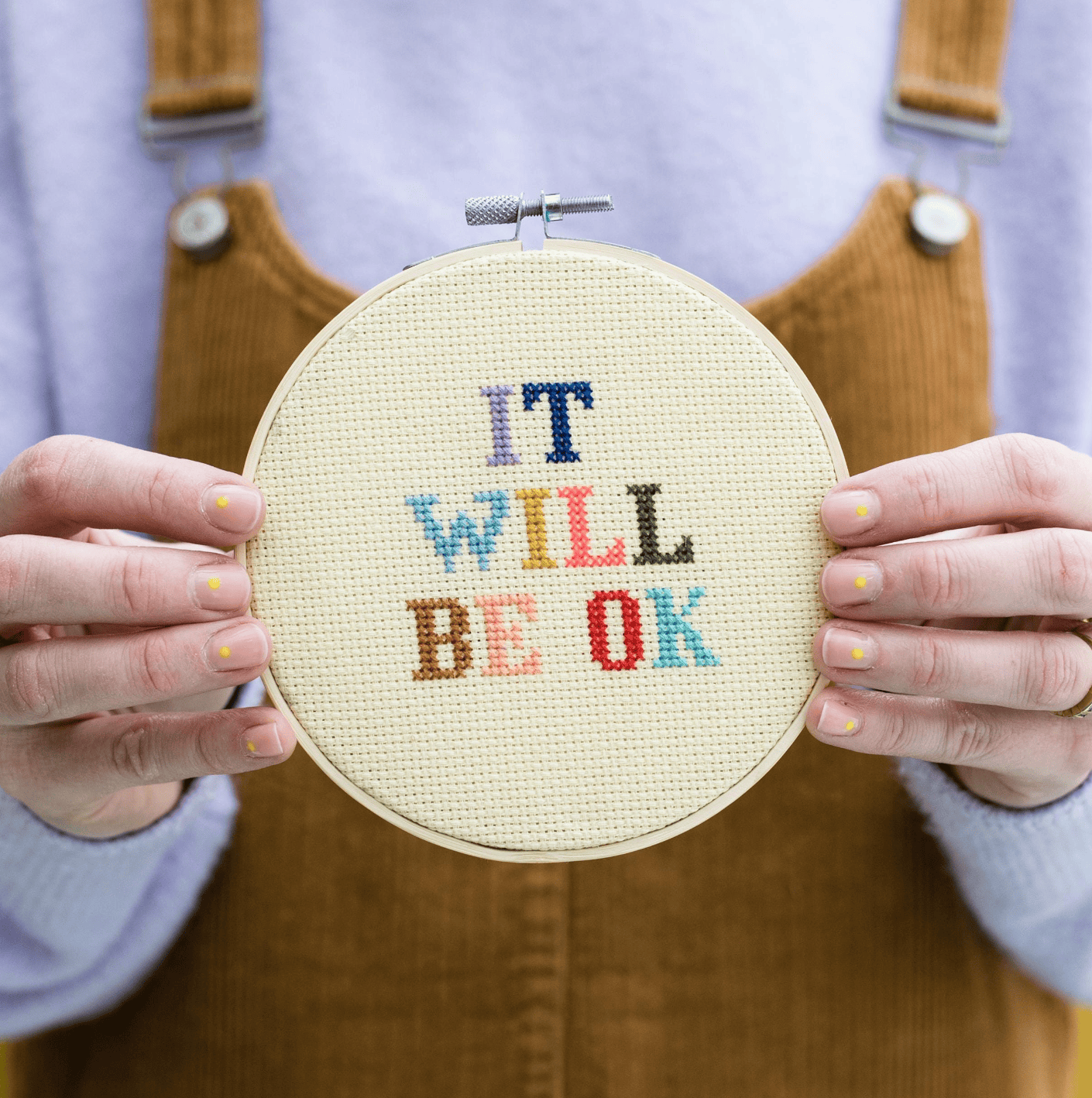 Cotton Clara It Will Be Okay Cross Stitch PDF Pattern – Instant Download