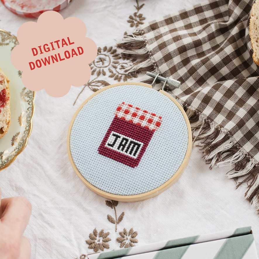 Cotton Clara Jam Mini Cross Stitch PDF Pattern – Instant Download
