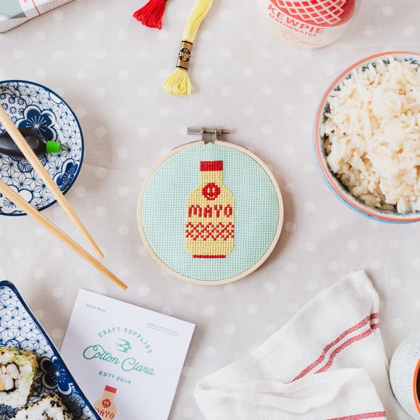 Cotton Clara Kewpie Mayo Cross Stitch Kit