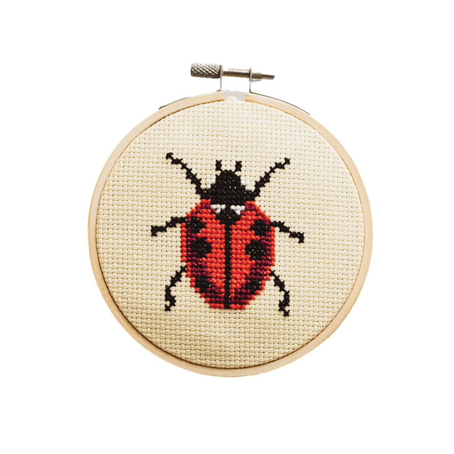 Cotton Clara Ladybird Beginner Cross Stitch Kit
