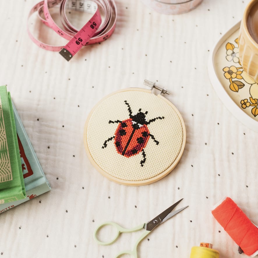 Cotton Clara Ladybird Beginner Cross Stitch Kit