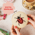 Cotton Clara LadyBird Cross Stitch PDF Pattern – Instant Download