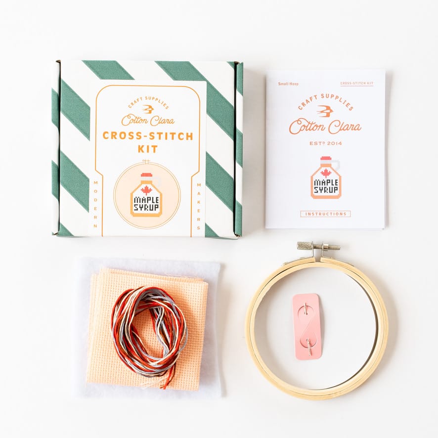 Cotton Clara Maple Syrup Cross Stitch Kit