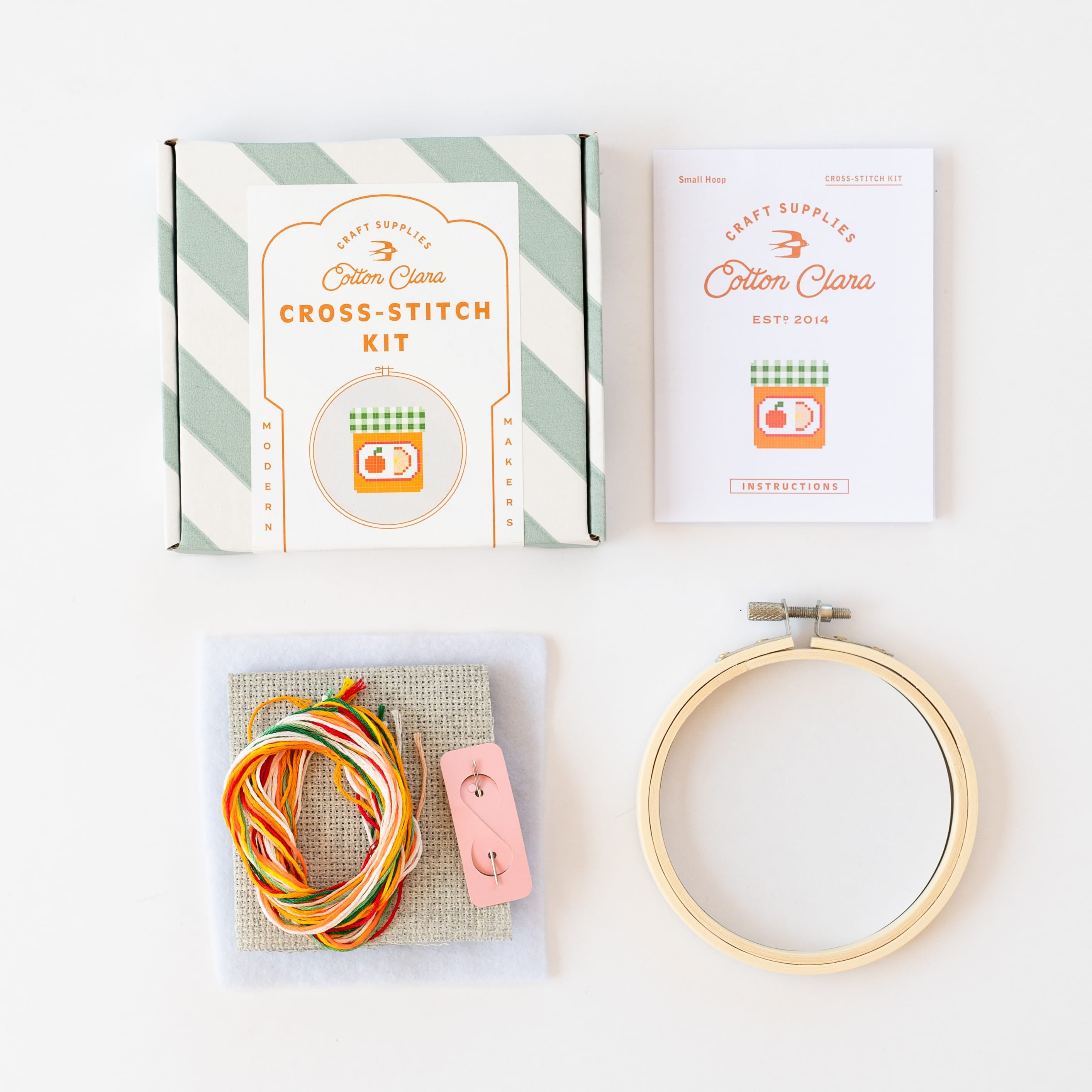 Cotton Clara Marmalade Beginner Cross Stitch Kit