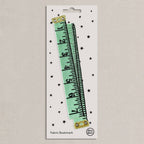 Cotton Clara Mint Retro Tape Measure | Embroidered Fabric Bookmark