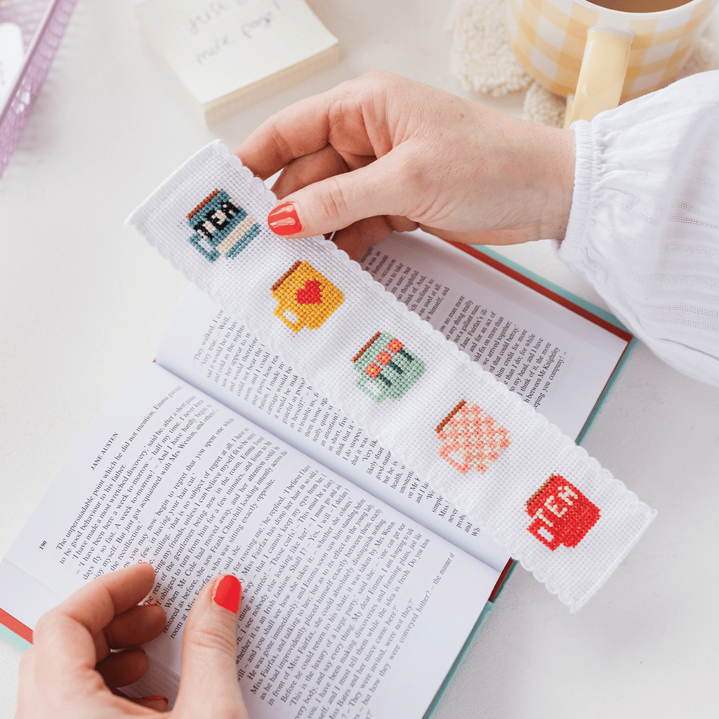 Cotton Clara Mugs Bookmark Cross Stitch Kit