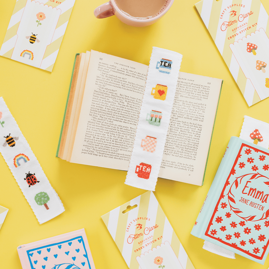 Cotton Clara Mugs Bookmark Cross Stitch Kit