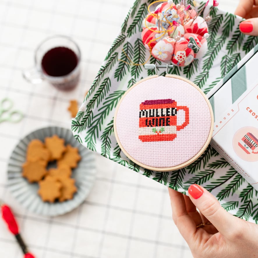 Cotton Clara Mulled Wine Mini Cross Stitch Kit
