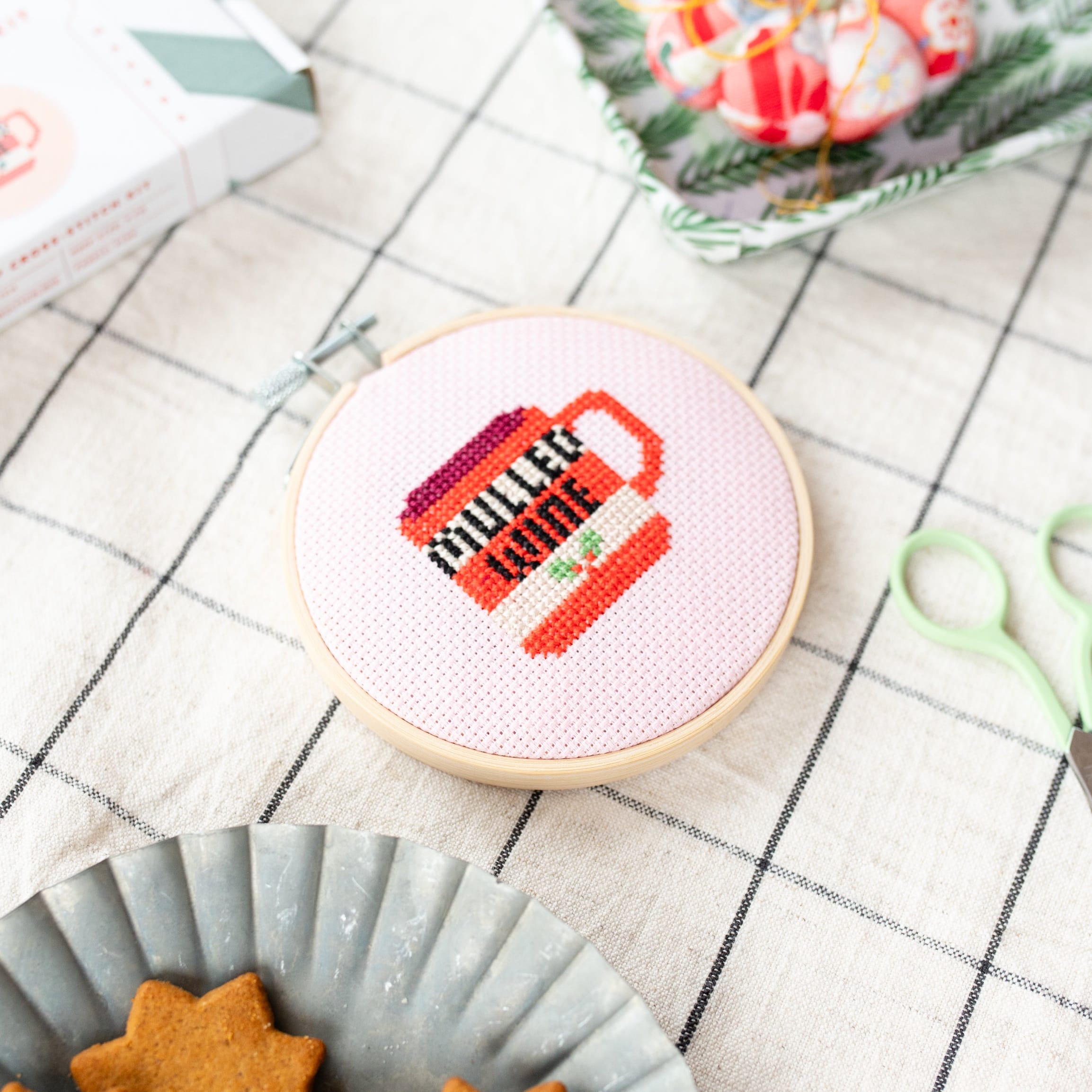 Cotton Clara Mulled Wine Mini Cross Stitch PDF Pattern – Instant Download