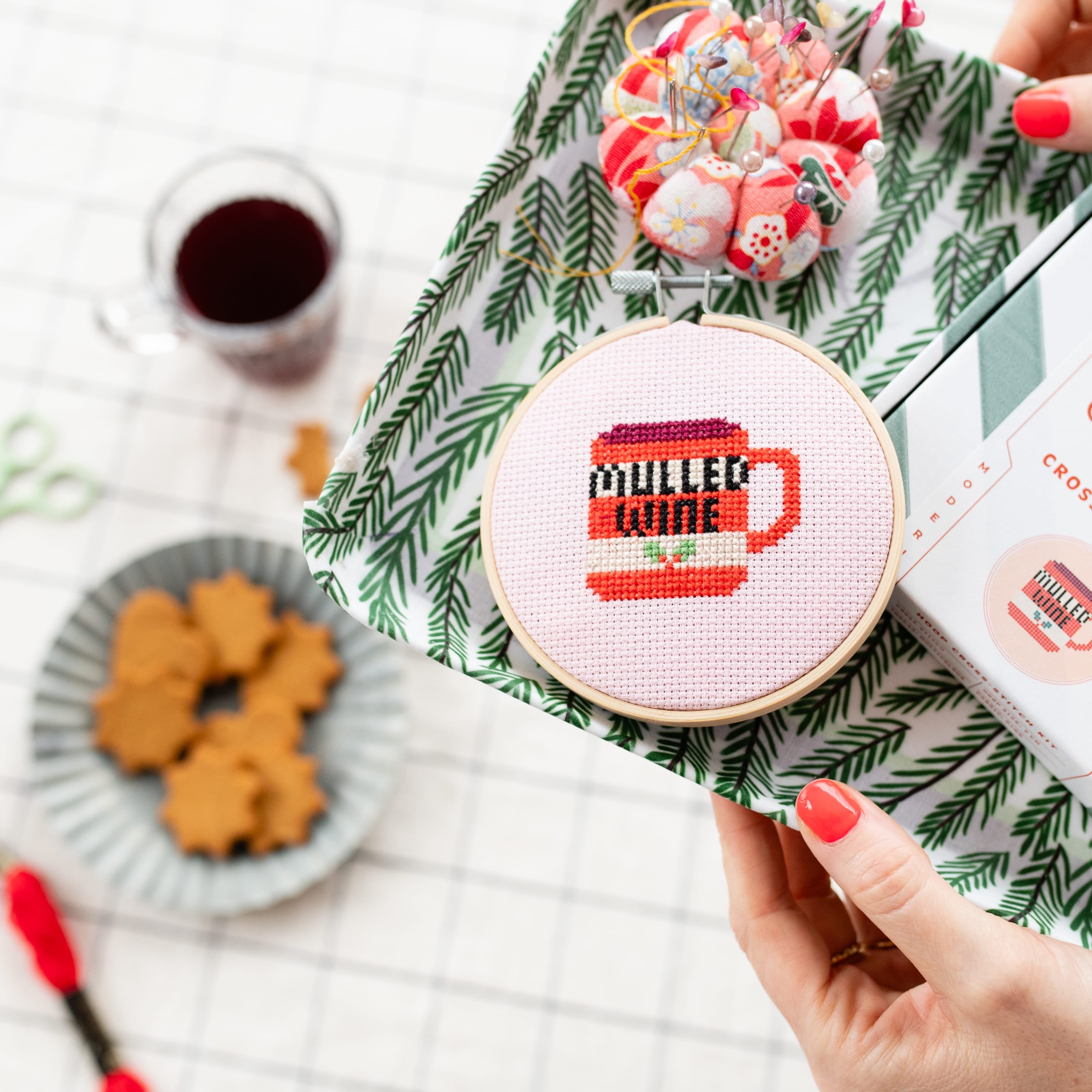 Cotton Clara Mulled Wine Mini Cross Stitch PDF Pattern – Instant Download