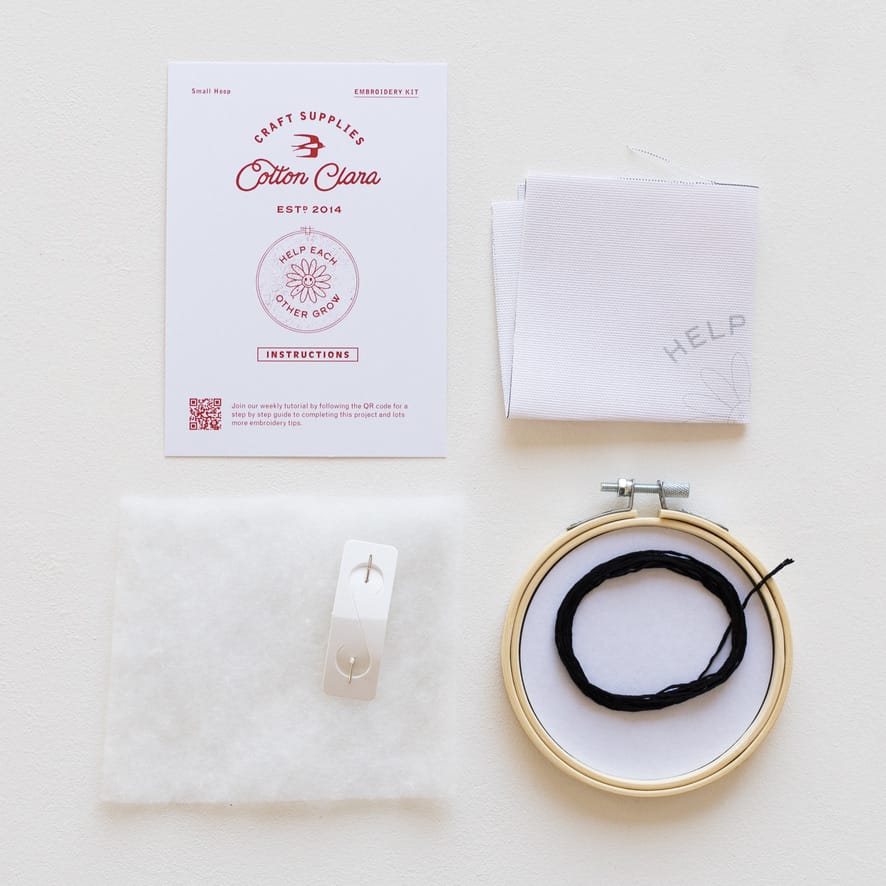 Cotton Clara Needlecraft Kits Help Each Other Grow Embroidery Hoop Kit