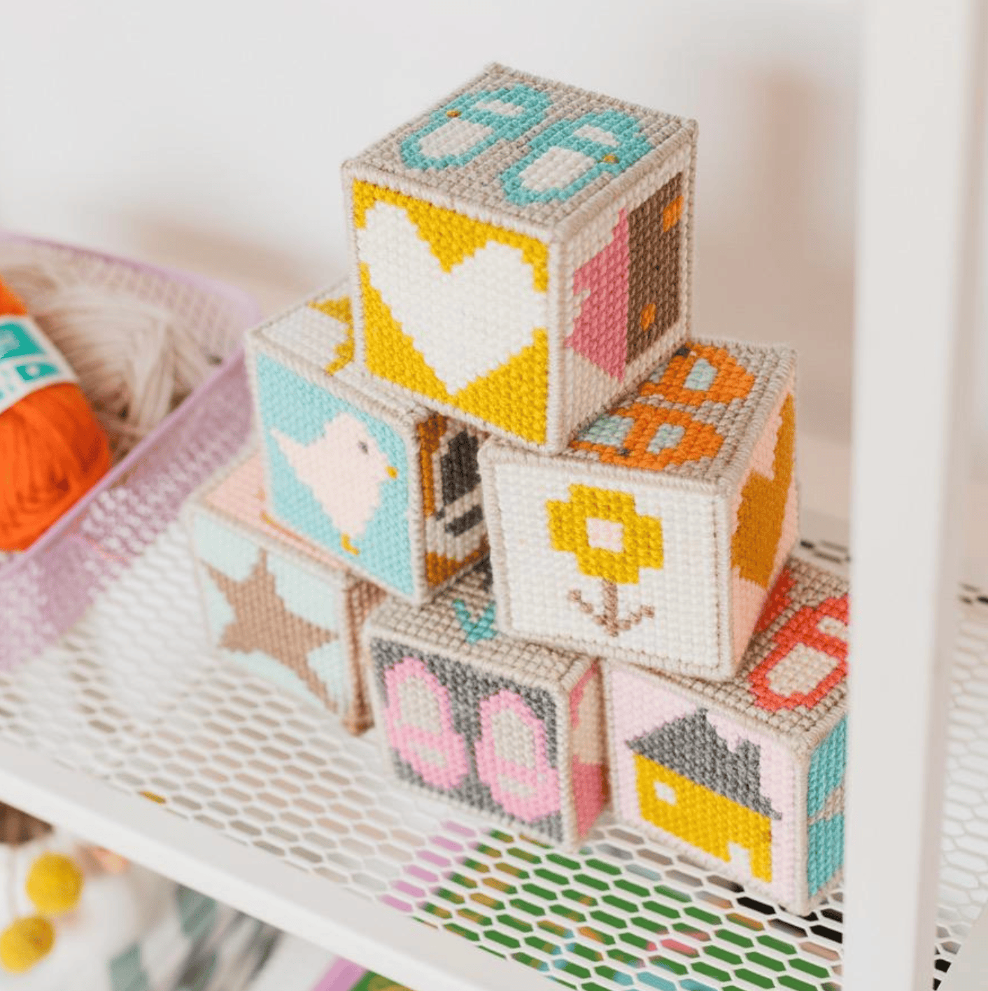 Cotton Clara Needlepoint Baby Blocks PDF Pattern - Instant Download