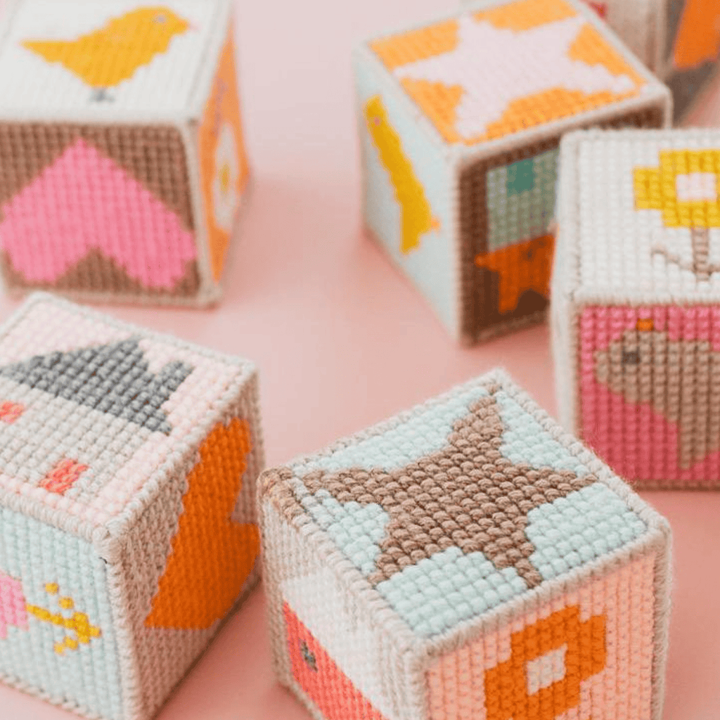 Cotton Clara Needlepoint Baby Blocks PDF Pattern - Instant Download