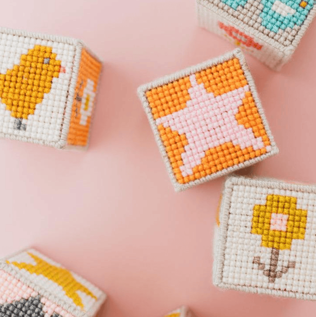 Cotton Clara Needlepoint Baby Blocks PDF Pattern - Instant Download