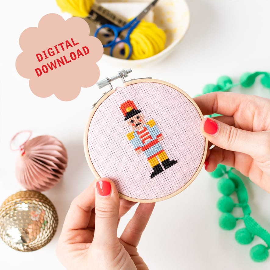 Cotton Clara Nutcracker Mini Cross Stitch PDF Pattern – Instant Download