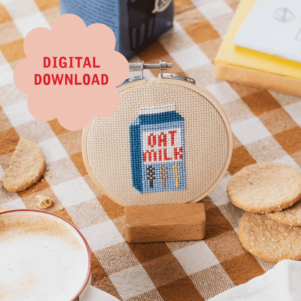Cotton Clara Oat Milk Cross Stitch PDF Pattern – Instant Download