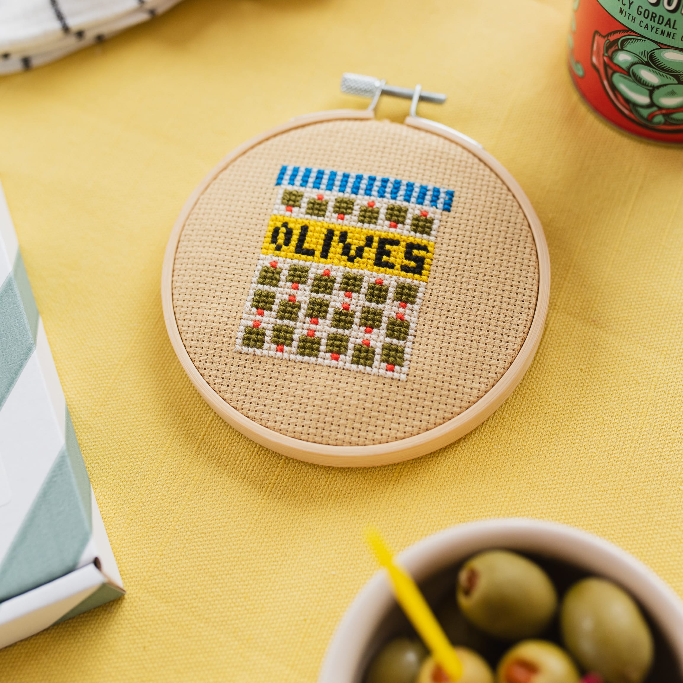 Cotton Clara Olives Cross Stitch Kit