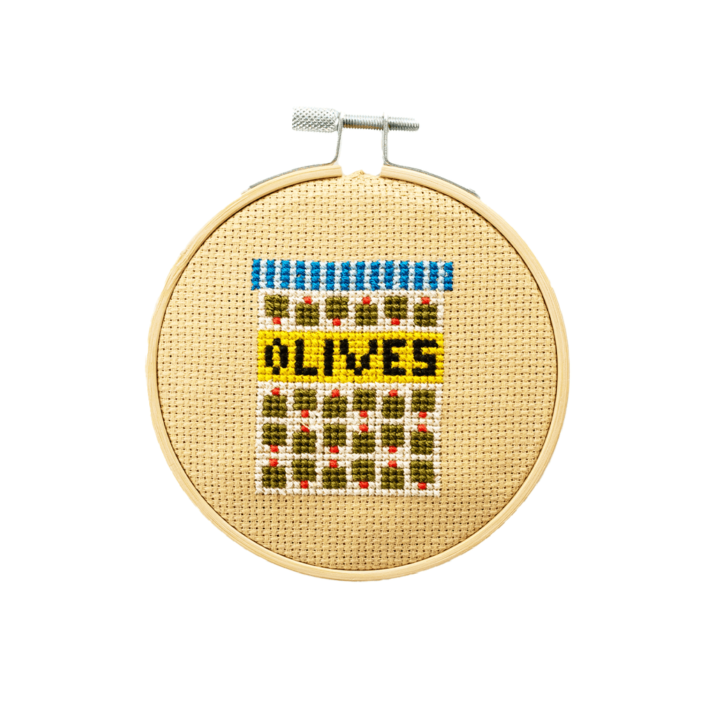 Cotton Clara Olives Cross Stitch Kit