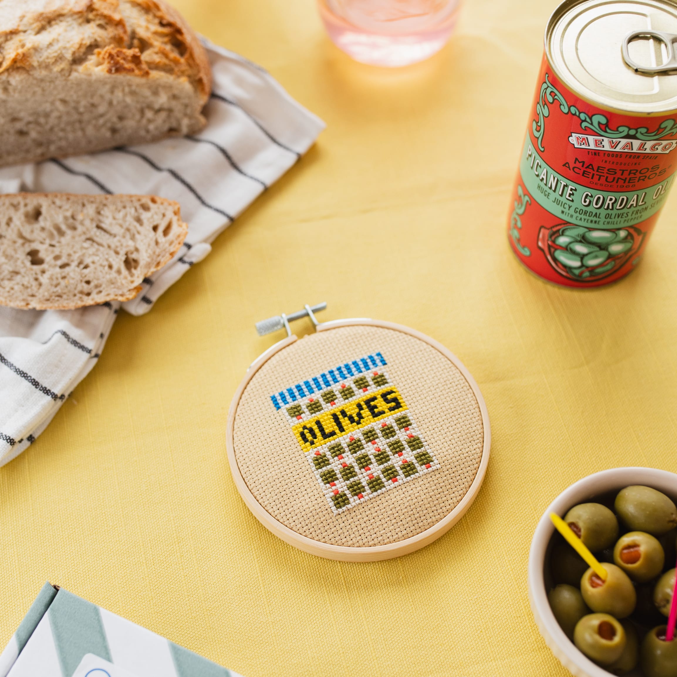 Cotton Clara Olives Cross Stitch Kit