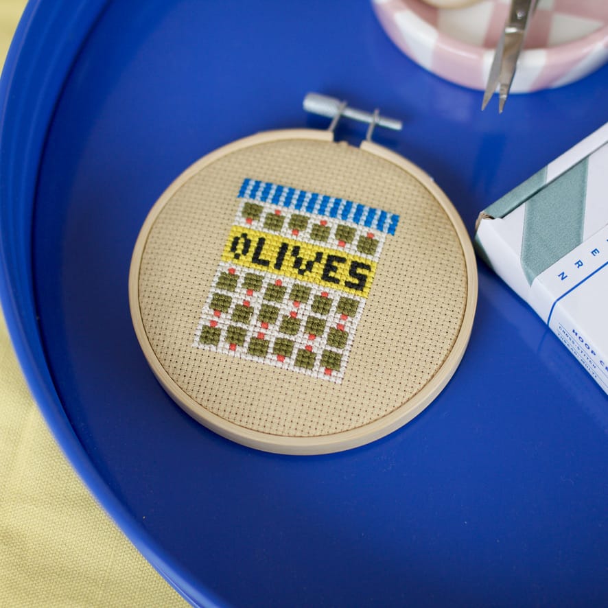 Cotton Clara Olives Mini Cross Stitch PDF Pattern – Instant Download
