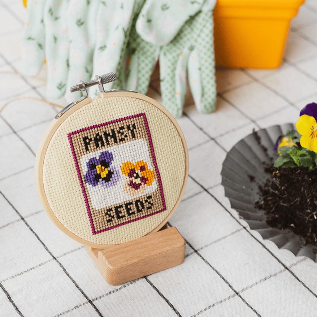 Cotton Clara Pansy Cross Stitch PDF Pattern – Instant Download
