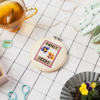 Cotton Clara Pansy Seeds Beginner Cross Stitch Kit