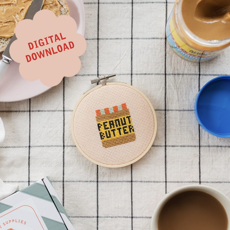 Cotton Clara Peanut Butter Mini Cross Stitch PDF Pattern – Instant Download