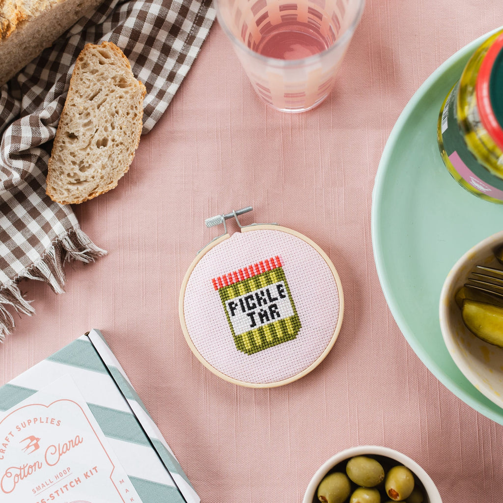 Cotton Clara Pickle Jar Cross Stitch Kit