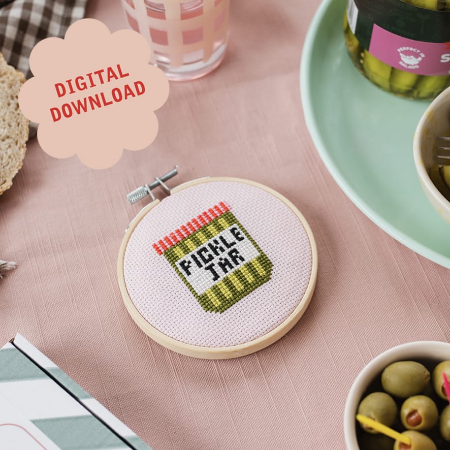 Cotton Clara Pickle Mini Cross Stitch PDF Pattern – Instant Download