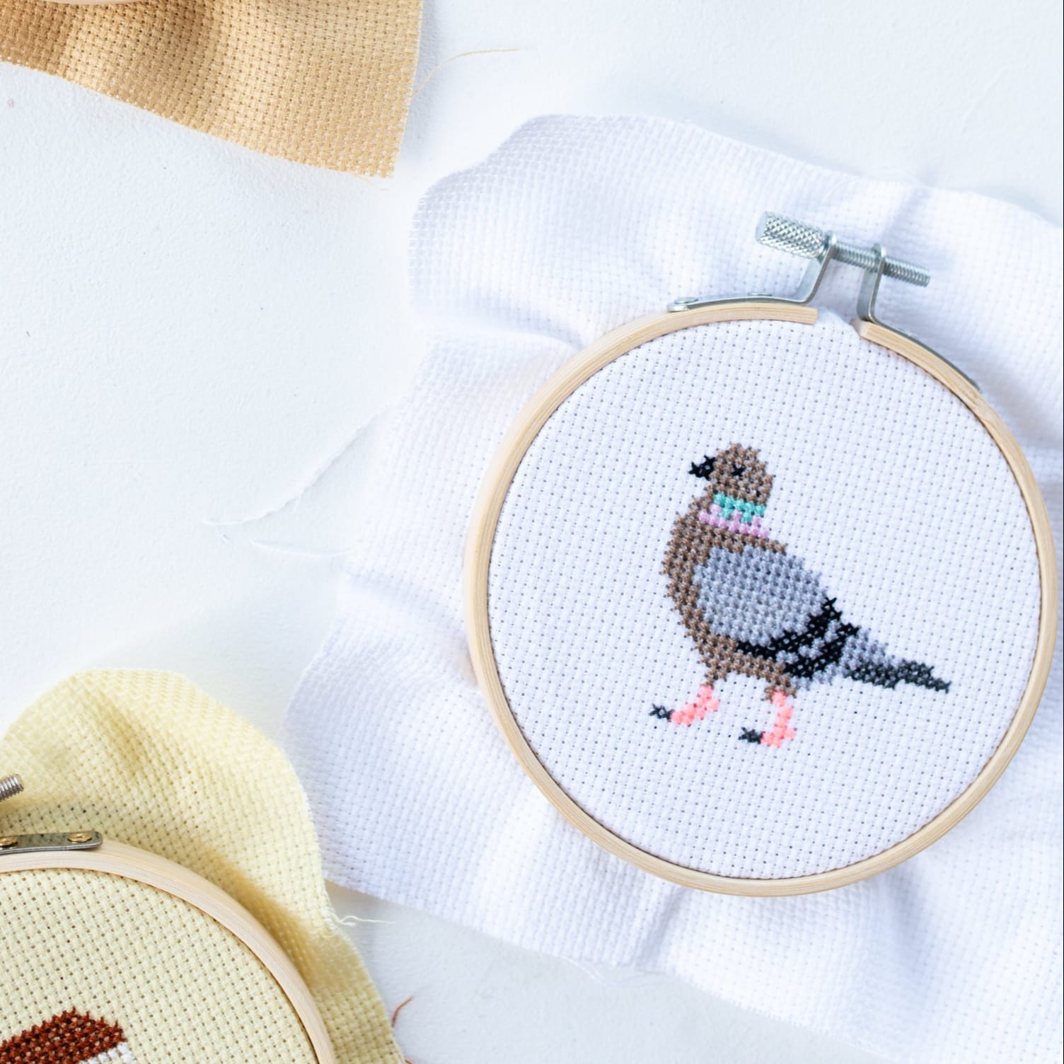 Cotton Clara Pigeon Mini Cross Stitch PDF Pattern – Instant Download