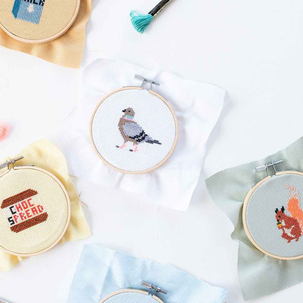 Cotton Clara Pigeon Mini Cross Stitch PDF Pattern – Instant Download