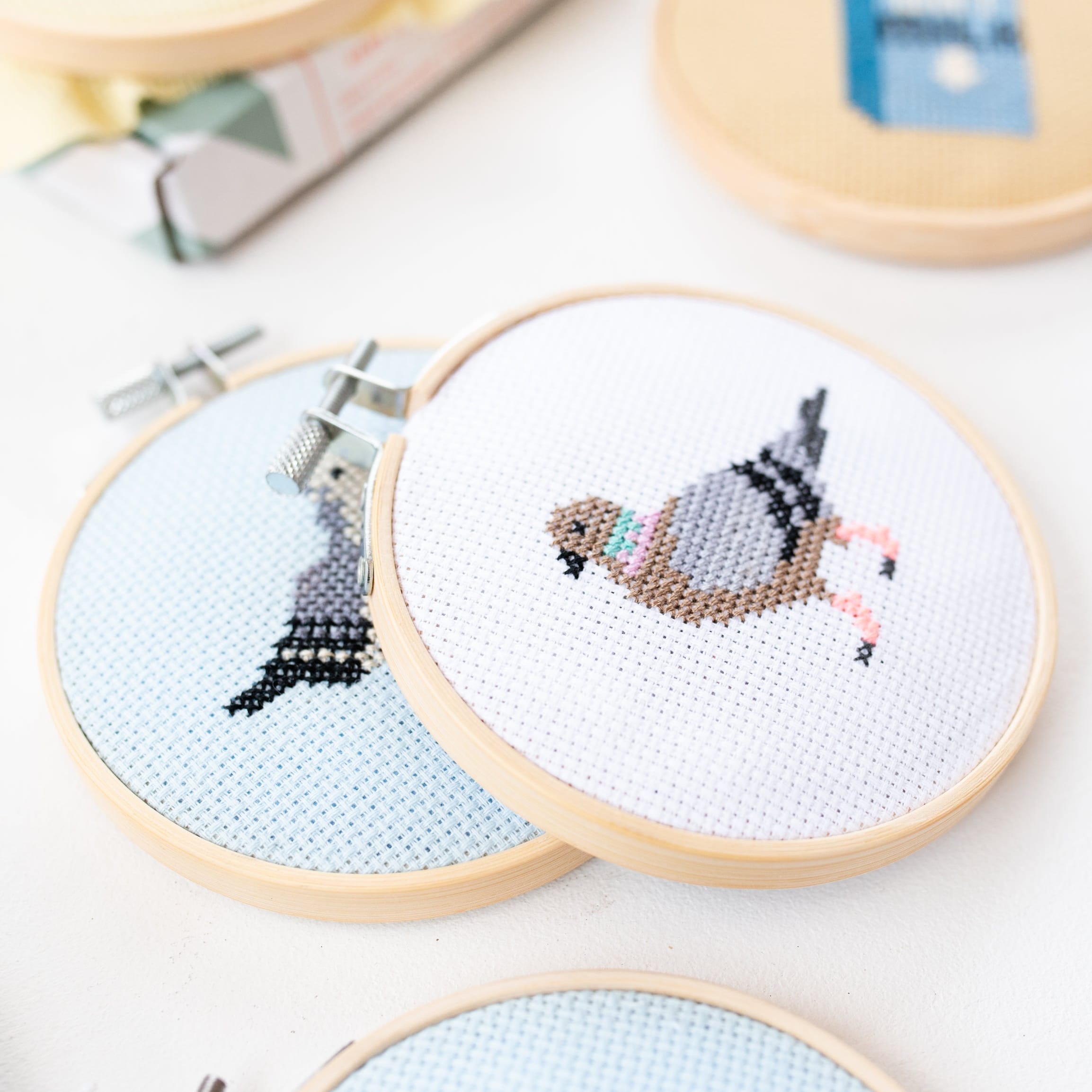 Cotton Clara Pigeon Mini Cross Stitch PDF Pattern – Instant Download