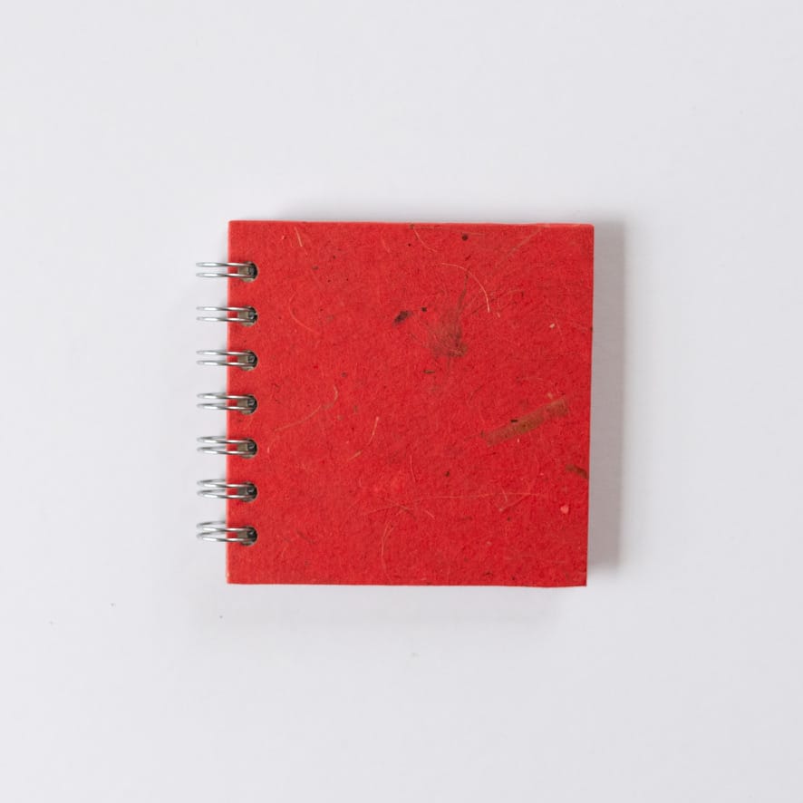Cotton Clara Pink Pig 4 x 4 Inch Sketch Book - Made in the UK