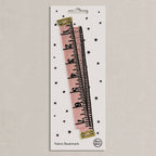 Cotton Clara Pink Retro Tape Measure | Embroidered Fabric Bookmark
