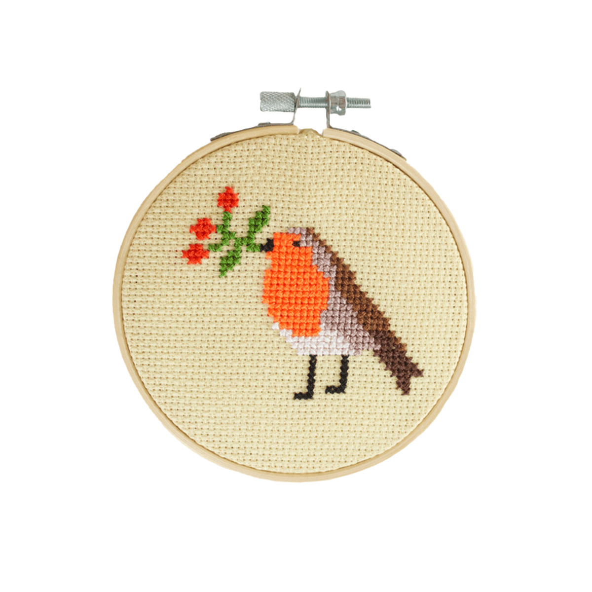 Cotton Clara Robin & Berry Cross Stitch Kit
