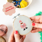 Cotton Clara Santa Mini Cross Stitch PDF Pattern – Instant Download