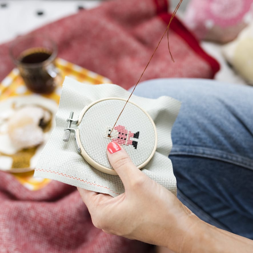 Cotton Clara Santa Mini Cross Stitch PDF Pattern – Instant Download