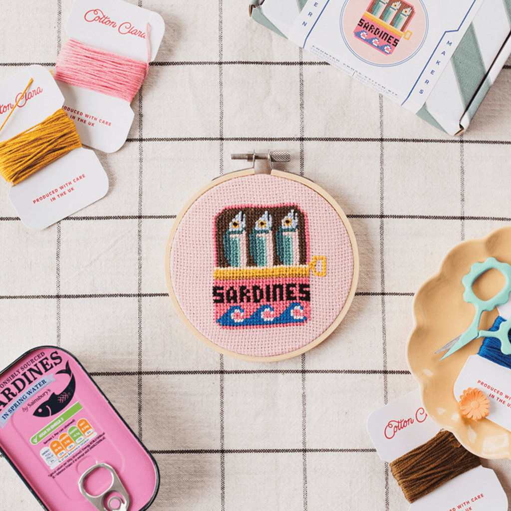 Cotton Clara Sardines Cross Stitch Kit