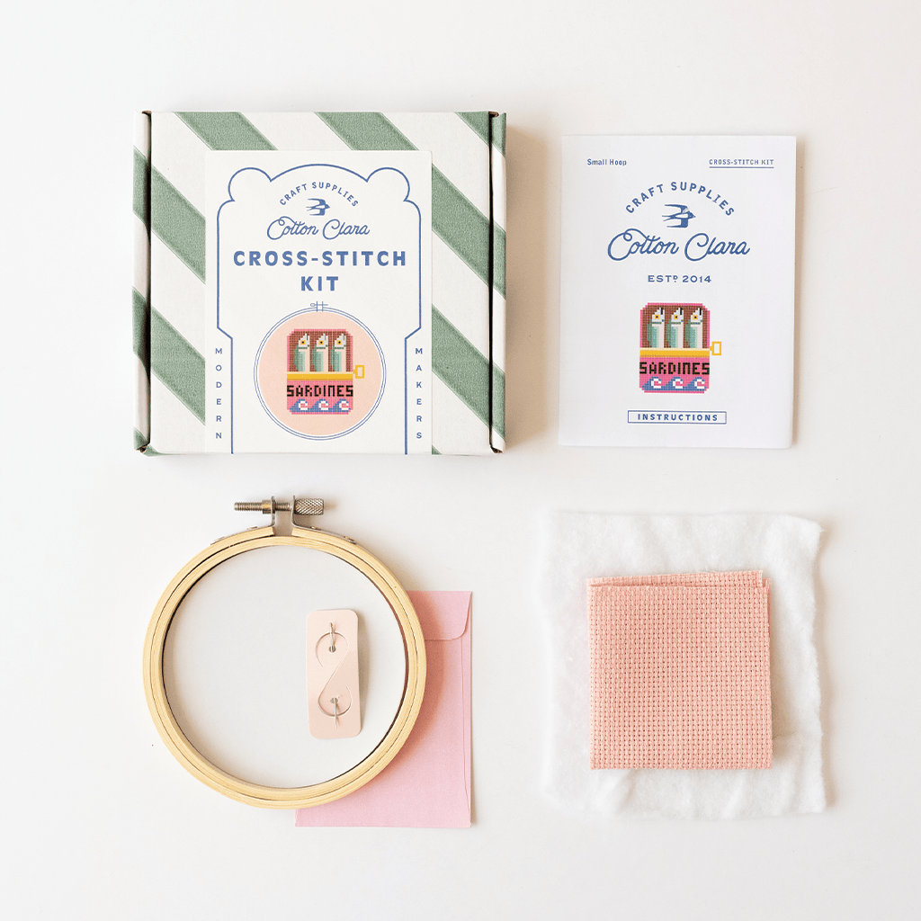 Cotton Clara Sardines Cross Stitch Kit