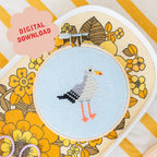 Cotton Clara Seagull Mini Cross Stitch PDF Pattern – Instant Download