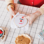 Cotton Clara Strawberry Milk Beginner Cross Stitch Kit