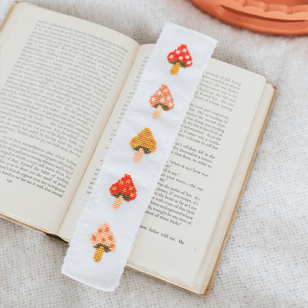 Cotton Clara Toadstool Bookmark Cross Stitch Kit